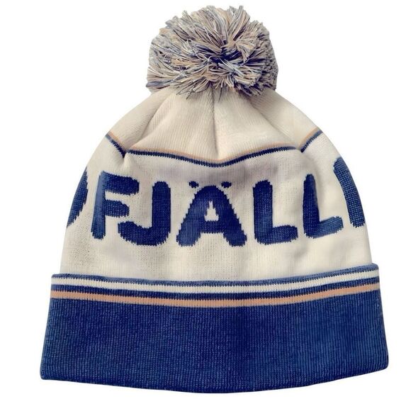 Fjällräven Blue Cream Pom Beanie - Unisex, Winter Trendy Style - Picture 2 of 3